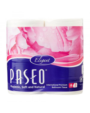 Paseo Toilet Roll 300s 3Ply 4 rolls Embossed Paseo Elegant 25021105