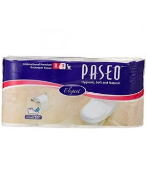 Paseo Toilet Roll 300s 3Ply 8 rolls Embossed Paseo Elegant 25021107