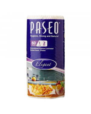 Paseo Kitchen Roll 60s 2Ply Embossed Printed, Laminated 25041101