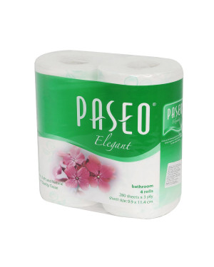 Paseo Toilet Roll 280s 3Ply 4 rolls Embossed Paseo Elegant 53211129