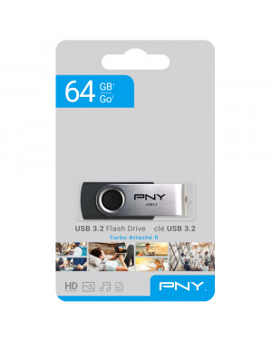 PNY 64GB Turbo Attaché R USB 3.2 Flash Drives