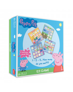 Funskool Peppa Pig - 123 Game, Educational Game, Counting and Matching Skills, 1 - 4 Players, 3 & Above