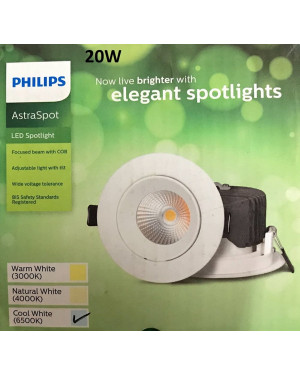 Philips Astra Spot LED 20W Round WW/NW