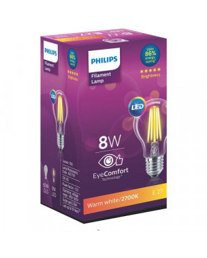 Philips Led 8 W A60 Filament Bulb
