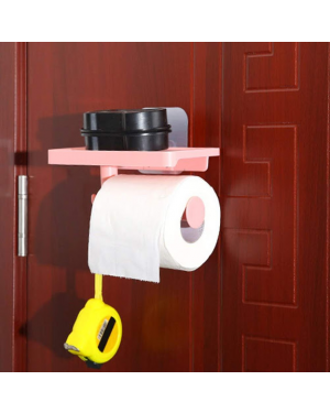 Laughing Buddha -Plastic Wall Mounted Bathroom Toilet Paper Holder With Mobile Phone Stand