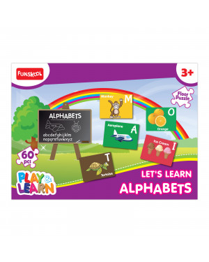Funskool Play & Learn-Alphabet,Educational,60 Pieces,Puzzle,for 3 Year Old Kids and Above,Toy 
