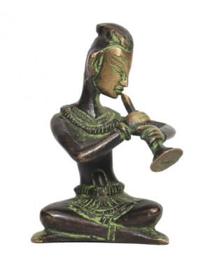 Seven Chakra Handicraft - 9cm Playing Piper Statue