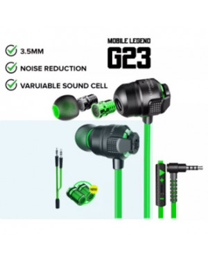 Plextone G23 3.5mm Super Bass Dual Variable Sound Cell for Replace Gaming Earphone with Mic Stereo for Mobile and Pc