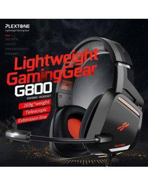 Plextone G800 Extra Bass 3.5 Mm Audio Jack Gaming Headphone Earphones Stereo Gaming Headphones with Mic for Mobile Pc Xbox Ps4