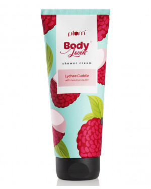 Plum BodyLovin' Lychee Cuddle Shower Cream (Body Wash) | Super-Moisturising | Ideal for Winters | Meant for Dry & Sensitive Skin | Sulphate-Free