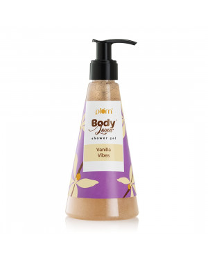 Plum BodyLovin' Vanilla Vibes Shower Gel| Sulphate-free Bodywash for all-skin types | Warm Vanilla Fragrance for Soft Skin | Nourishing Body Cleanser for long lasting freshness