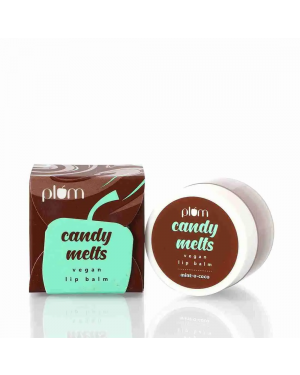 Plum Candy Melts Vegan Lip Balm | Mint-o-Coco | With Natural UV Protection, Ultra Moisturization & Added Shine for Lips | 100% Cruelty Free
