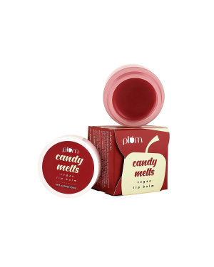 Plum Candy Melts Vegan Lip Balm | Red Velvet Love | With Natural UV Protection | Lip Care | Ultra Moisturization & Added Shine for Lips | 100% Cruelty Free