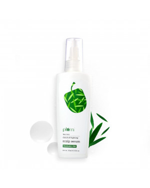 Plum Tea Tree Dandruff Fighting Scalp Serum | Anti-Dandruff Treatment for Scalp | Leave-on Serum | Reduces Itchiness & Soothes Scalp | 100% Vegan, Silicone-Free, Sulphate-Free, Transparent