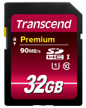  Transcend 32GB SDHC Class 10 UHS-1 Flash Memory Card Up to 90MB/s