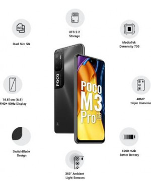 POCO M3 Pro 5G (4 GB RAM,64 GB Storage) Black Mobile