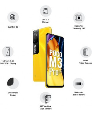 POCO M3 Pro 5G (4 GB RAM,64 GB Storage) Yellow Mobile