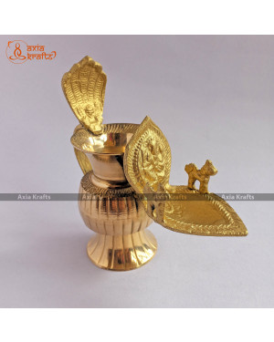 Axia Krafts Pure Brass Nepali Sukunda 5.5"| Dhalod Sukunda | Sagun | Puja