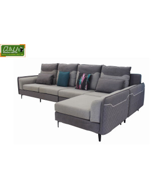 Q&U Furniture - Full Fabric Sofa {L= 11.2feet X W= 5.9feet X H= 2.1feet} - 21888
