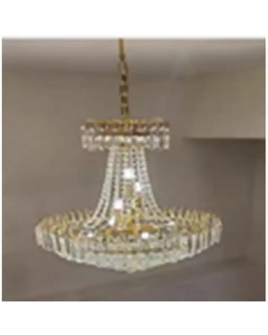 QuanU P-60021-10-7e - Led Pendant Lamp Plating Golden With Crystal Decoration Sheet