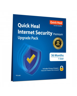 Quick Heal Internet Security- Renewal Pack - 1 User, 3 Years 