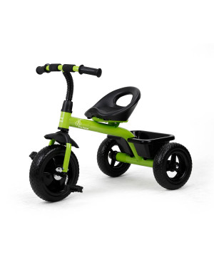 R for Rabbit Tiny Toes Tricycle for Kids of 1.5 to 5 Years with Storage Basket, Bell and Seat Belt -Green