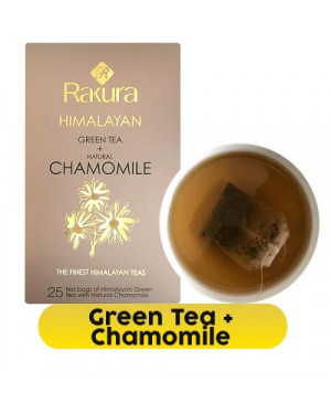 Rakura Himalayan Green Tea Chamomile 25 Tea Bags