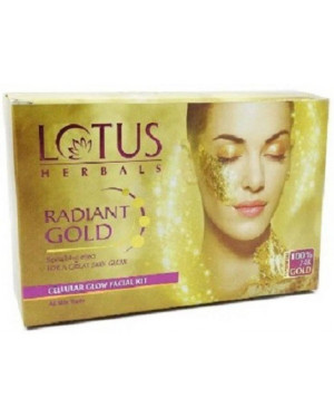 Lotus Herbal Radiant Gold Cellular Glow 1 Facial Kit 