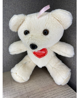 White Teddy Bear Cute Love Gift Toys 9 Inch 