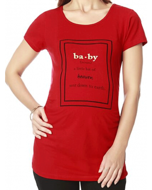 Nine Maternity Tee-Shirt In Red Baby Print 5553