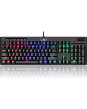 REDRAGON K579 Mechanical Gaming Keyboard Wired RGB LED Backlit Mechanical Gamers Keyboard with Macro Keys 104 Keys for Computer PC Laptop Fast Clicky Cherry Blue Switches Equivalent