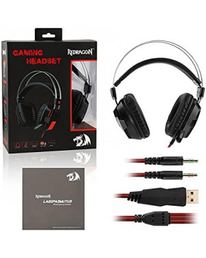 Redragon H201 Stereo Gaming Headset for PS4, Xbox One，PC and Smartphones, Over Ear Noise Reduction Gaming Headphone with Mic, Bass Surround, Universal 3.5mm