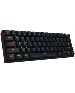 Redragon K530 Draconic 60% Compact RGB Wireless Mechanical Keyboard, 61 Keys TKL Designed 5.0 Bluetooth Gaming Keyboard with Brown Switches and 16.8 Million RGB Lighting for PC, Laptop, Cell Phone (Black)