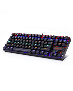 Redragon Kumara K552 Rainbow LED Backlit TKL Ten Key-Less Mechanical Wired Gaming Keyboard Without Numlock Keys (Black)