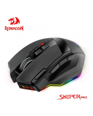 Redragon Sniper Pro M801 P Rgb Usb & 2.4 G Wireless Gaming Mouse 16400 Dpi 10 Buttons Programmable Ergonomic for Gamer Mice Laptop Pc