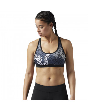 Reebok Meteor Gray Running Essentials Sports Bra For Women - BQ5447