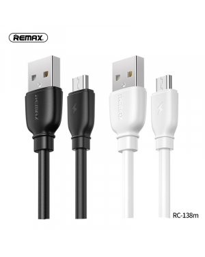 Remax RC-138m Suji Pro Data Cable| 2.4A Fast Charging | Tangle Free |Durable And Tough | Fireproof 