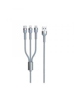 Remax Jany Series 3.1A 3-in-1 Charging Cable RC-124th, Fast Data and Charging