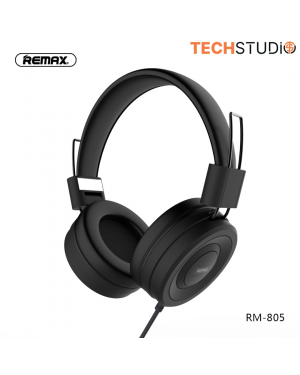 Remax Wired Music Headphone RM-805| Deep HD Bass | Durable ABS Material | Easy Control |Skin-Friendly Finish