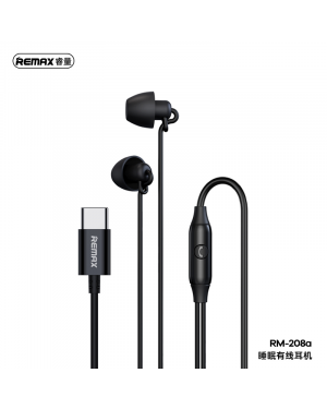 Remax RM-208a Wired Sleep Earphone | Noise Cancellation | Strong Bass | HD Microphone