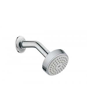 Roca Chrome Torrente (80mm) Single-Flow Shower with Arm and Wall Flange (Silver) RF18600A1