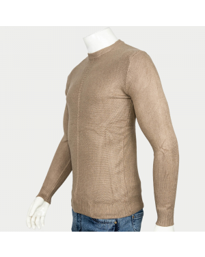 VIRJEANS Acrylic Woolen (VJC215) Round Neck Warm Sweater For Men-Olive