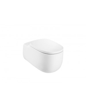 Roca RS3460B7000 Beyond Vitreous china Rimless wall-hung WC with Horizontal Outlet,White