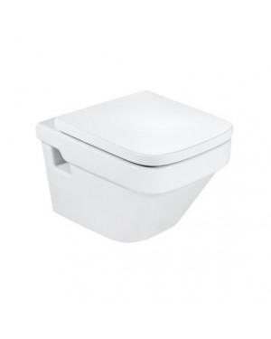 Roca RS346787000 Dama Vitreous china wall-hung WC with horizontal outlet,White