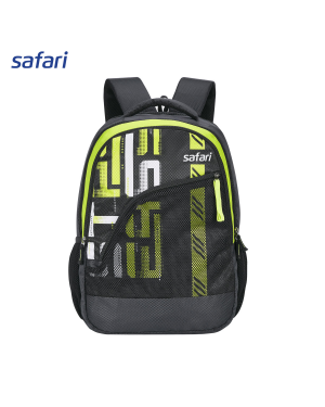 Safari Bass 03 Backpack 19 inch | 3 Compartment | Mesh Pocket | File Holder | Padded | Color Black