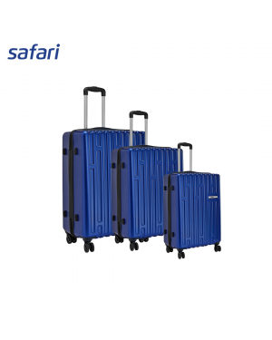 Safari Cargo Neo 8 Wheels Hard Luggage ( Combo) | 100% Polycarbonate | TSA Lock | Anti Theft Secure Zipper | Color Metallic Blue