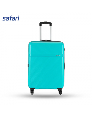 Safari Drive 4 Wheels Hard Luggage (Small) | 100% Polypropylene | Fixed Combination Lock | Color Cyan