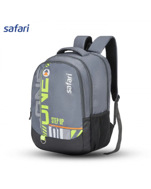 Safari Drum 3 Backpack 19 Inch | 3 Compartments | File Holder | Front Pocket | Color Grey