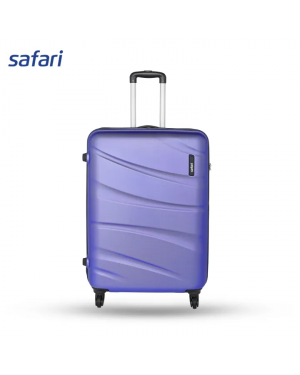 Safari Flo Large - Secure 4 Wheels Hard Luggage | 100% Polycarbonate Shell | Fixed Combination Lock | Anti Theft Secure Zipper | Metallic Purple