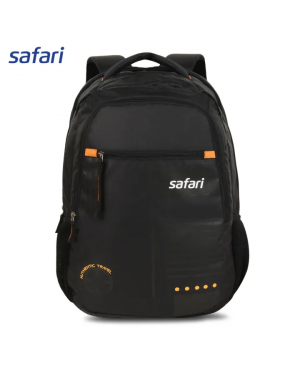 Safari Swagpack Backpack 19 inch | Rain Cover | 3 Compartment | Laptop Support | Front Storage Pocket | Mesh Pockets | Mesh Padding | Color Black